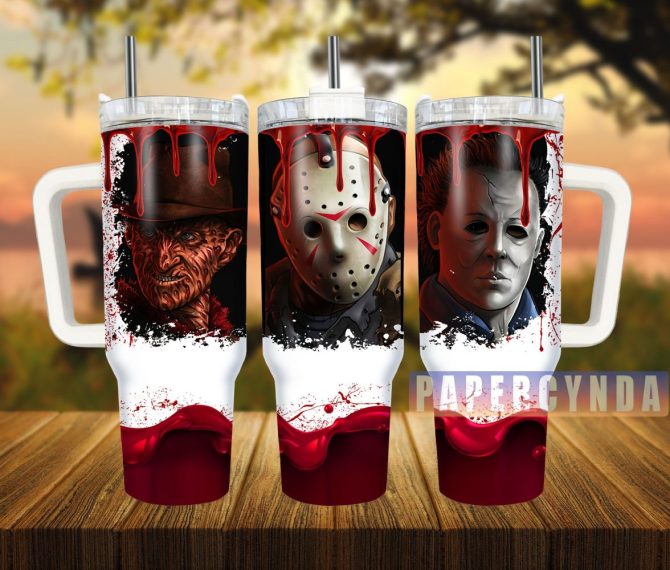 Horror Characters Custom Stanley Quencher 40Oz Stainless Steel Tumbler With Handle