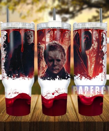 Horror Characters Custom Stanley Quencher 40Oz Stainless Steel Tumbler With Handle