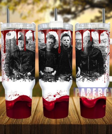 Horror Characters Custom Stanley Quencher 40Oz Stainless Steel Tumbler With Handle
