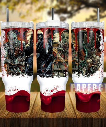 Horror Characters Custom Stanley Quencher 40Oz Stainless Steel Tumbler With Handle