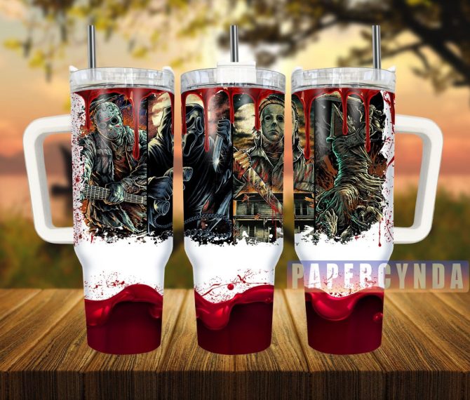 Horror Characters Custom Stanley Quencher 40Oz Stainless Steel Tumbler With Handle