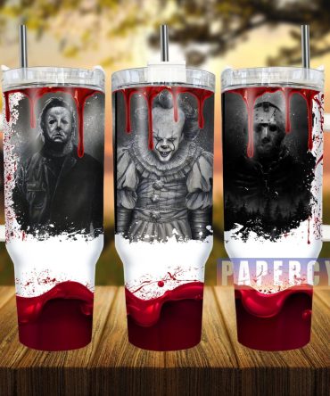 Horror Characters Custom Stanley Quencher 40Oz Stainless Steel Tumbler With Handle