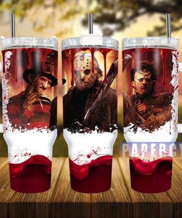 Horror Characters Custom Stanley Quencher 40Oz Stainless Steel Tumbler With Handle