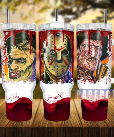 Horror Characters Custom Stanley Quencher 40Oz Stainless Steel Tumbler With Handle