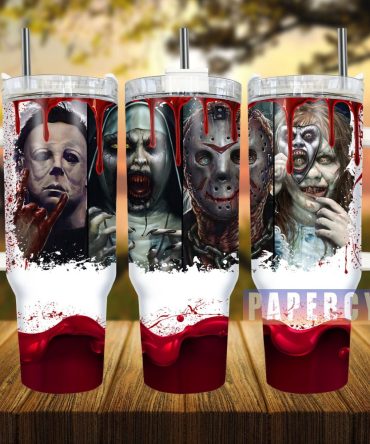 Horror Characters Custom Stanley Quencher 40Oz Stainless Steel Tumbler With Handle