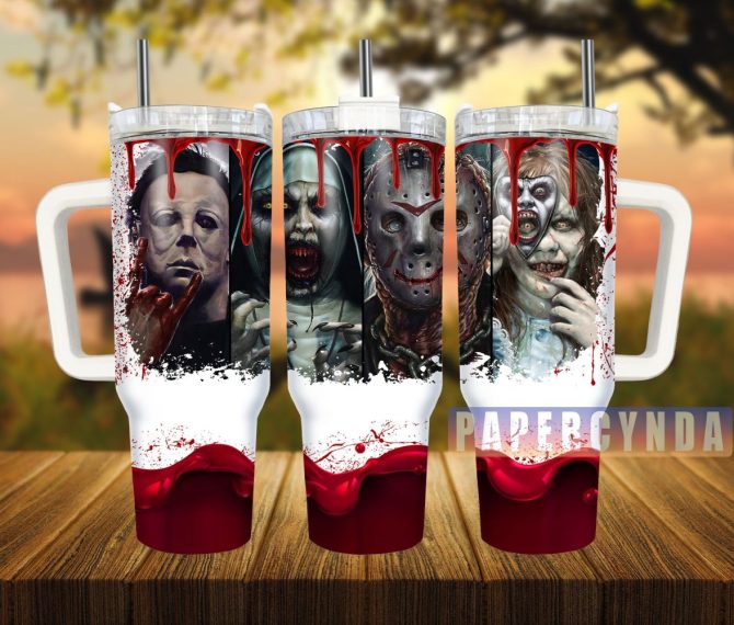Horror Characters Custom Stanley Quencher 40Oz Stainless Steel Tumbler With Handle