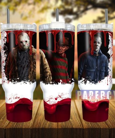 Horror Characters Custom Stanley Quencher 40Oz Stainless Steel Tumbler With Handle