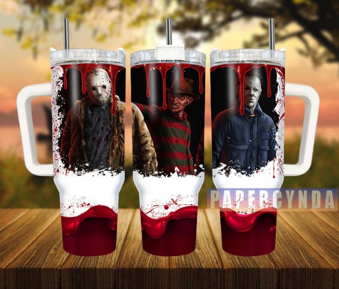 Horror Characters Custom Stanley Quencher 40Oz Stainless Steel Tumbler With Handle
