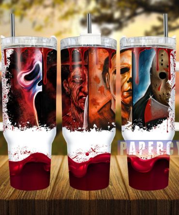 Horror Characters Custom Stanley Quencher 40Oz Stainless Steel Tumbler With Handle
