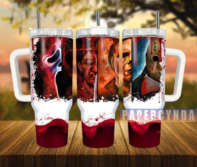 Horror Characters Custom Stanley Quencher 40Oz Stainless Steel Tumbler With Handle