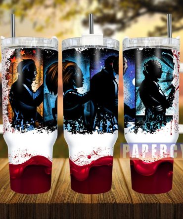 Horror Characters Custom Stanley Quencher 40Oz Stainless Steel Tumbler With Handle