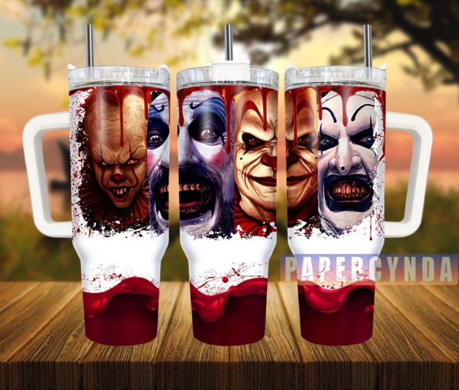 Horror Characters Custom Stanley Quencher 40Oz Stainless Steel Tumbler With Handle
