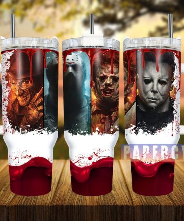 Horror Characters Custom Stanley Quencher 40Oz Stainless Steel Tumbler With Handle