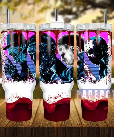 Horror Characters Custom Stanley Quencher 40Oz Stainless Steel Tumbler With Handle