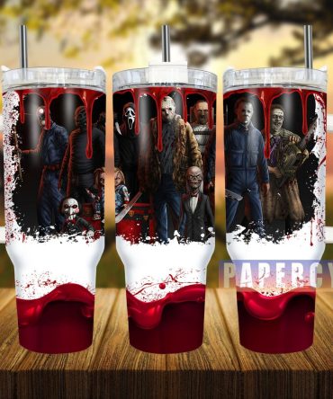 Horror Characters Custom Stanley Quencher 40Oz Stainless Steel Tumbler With Handle