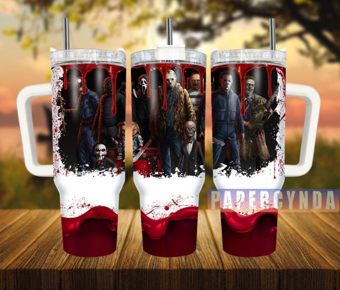 Horror Characters Custom Stanley Quencher 40Oz Stainless Steel Tumbler With Handle