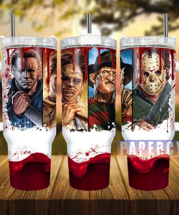 Horror Characters Custom Stanley Quencher 40Oz Stainless Steel Tumbler With Handle