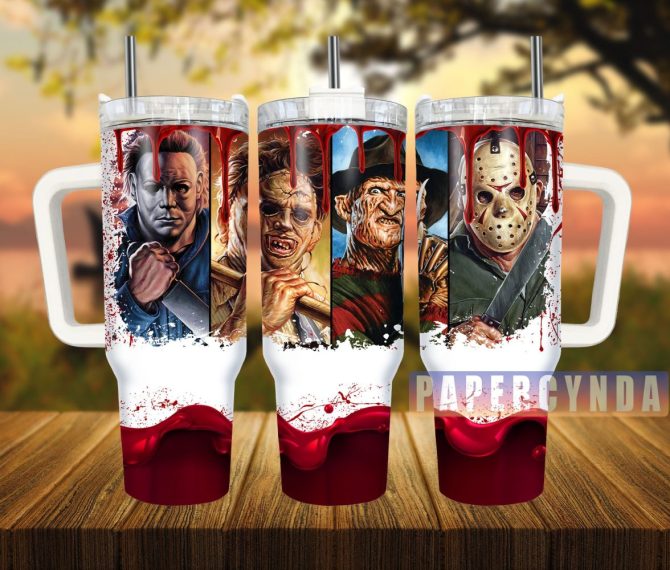 Horror Characters Custom Stanley Quencher 40Oz Stainless Steel Tumbler With Handle