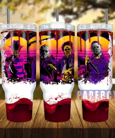 Horror Characters Custom Stanley Quencher 40Oz Stainless Steel Tumbler With Handle