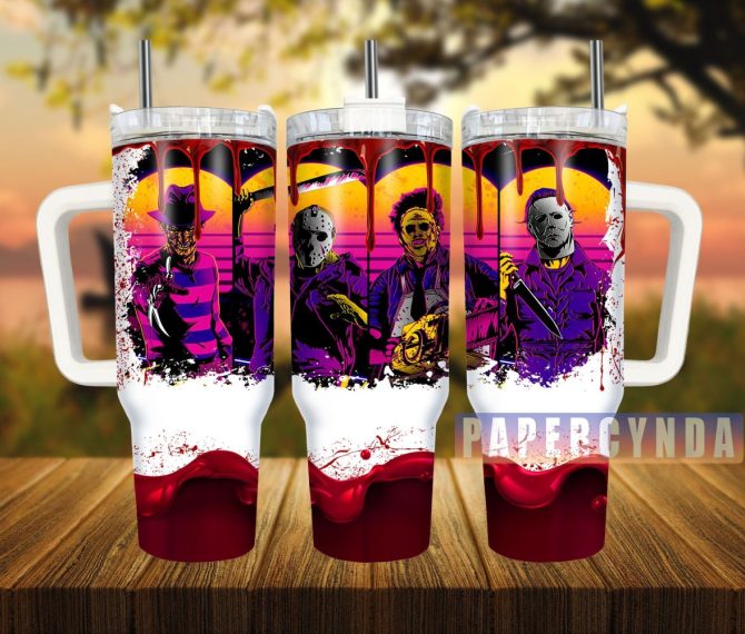 Horror Characters Custom Stanley Quencher 40Oz Stainless Steel Tumbler With Handle
