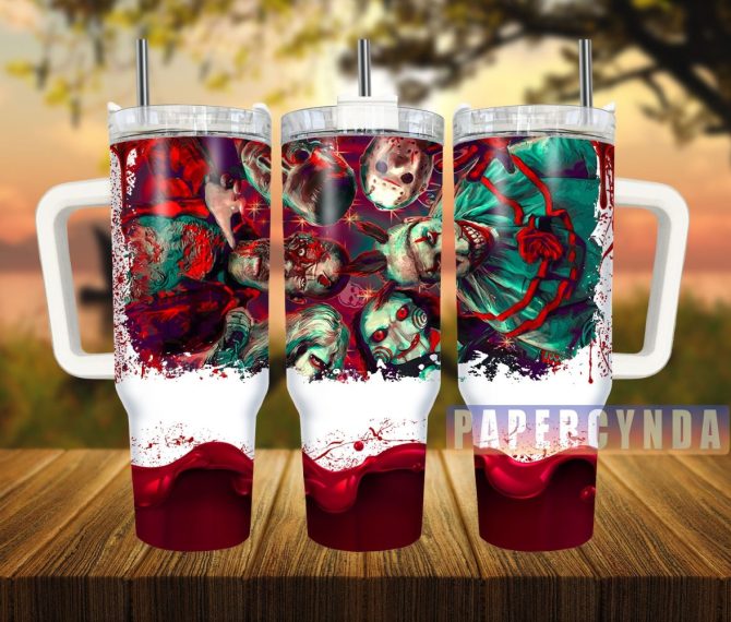 Horror Characters Custom Stanley Quencher 40Oz Stainless Steel Tumbler With Handle