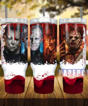 Horror Characters Custom Stanley Quencher 40Oz Stainless Steel Tumbler With Handle