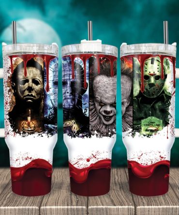 Horror Characters Movies Custom Stanley Quencher 40Oz Stainless Steel Tumbler With Handle