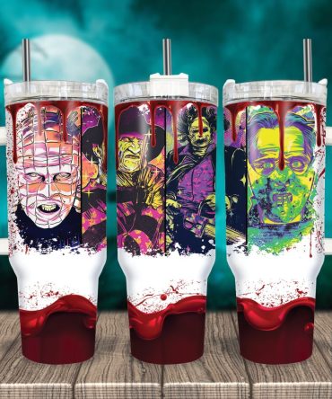 Horror Characters Movies Custom Stanley Quencher 40Oz Stainless Steel Tumbler With Handle