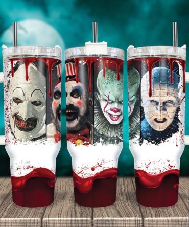 Horror Characters Movies Custom Stanley Quencher 40Oz Stainless Steel Tumbler With Handle