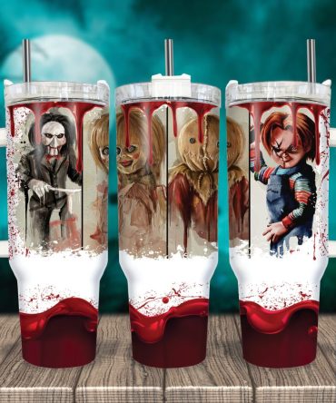 Horror Characters Movies Custom Stanley Quencher 40Oz Stainless Steel Tumbler With Handle