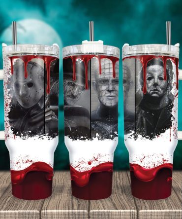 Horror Characters Movies Custom Stanley Quencher 40Oz Stainless Steel Tumbler With Handle