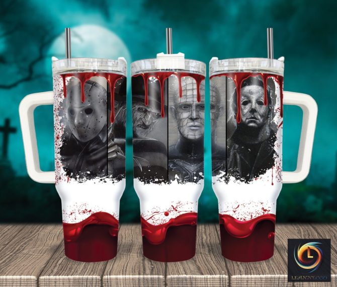 Horror Characters Movies Custom Stanley Quencher 40Oz Stainless Steel Tumbler With Handle
