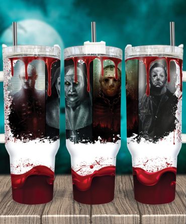 Horror Characters Movies Custom Stanley Quencher 40Oz Stainless Steel Tumbler With Handle