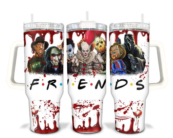 Horror Characters Movies Custom Stanley Quencher 40Oz Stainless Steel Tumbler With Handle