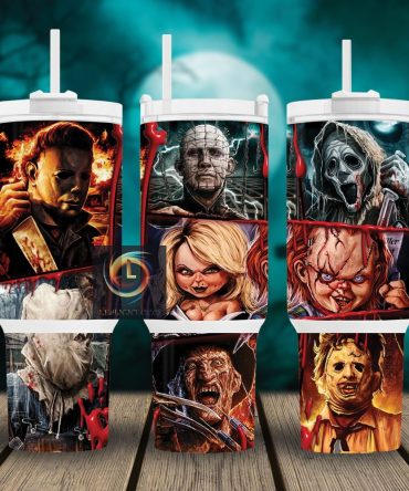 Horror Characters Movies Custom Stanley Quencher 40Oz Stainless Steel Tumbler With Handle