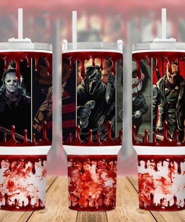 Horror Characters Movies Custom Stanley Quencher 40Oz Stainless Steel Tumbler With Handle