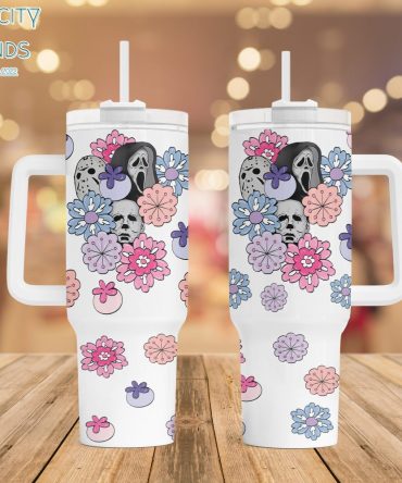 Horror Characters Movies Custom Stanley Quencher 40Oz Stainless Steel Tumbler With Handle
