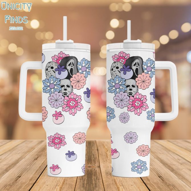 Horror Characters Movies Custom Stanley Quencher 40Oz Stainless Steel Tumbler With Handle