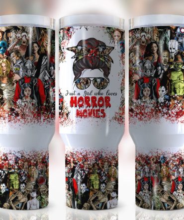 Horror Junkie Movies Custom Stanley Quencher 40Oz Stainless Steel Tumbler With Handle