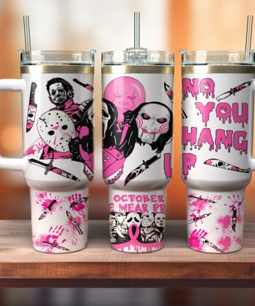Horror Movie Characters Movies Custom Stanley Quencher 40Oz Stainless Steel Tumbler With Handle