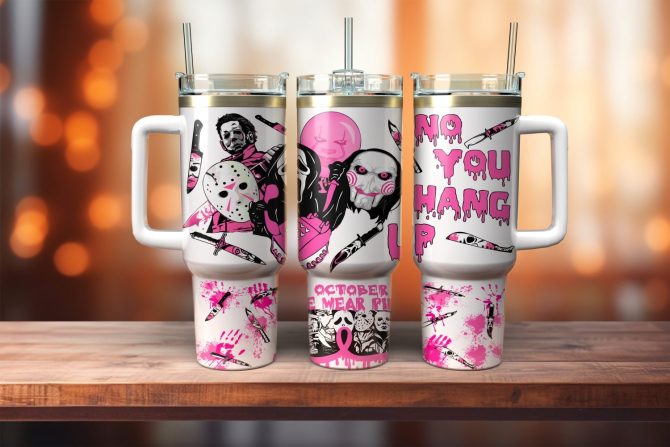 Horror Movie Characters Movies Custom Stanley Quencher 40Oz Stainless Steel Tumbler With Handle
