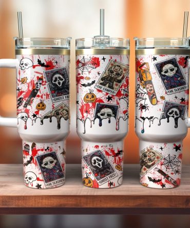 Horror Movie Characters Movies Custom Stanley Quencher 40Oz Stainless Steel Tumbler With Handle