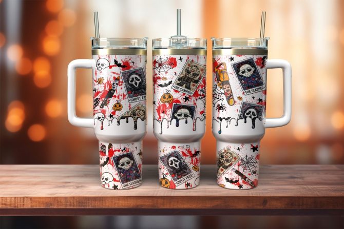 Horror Movie Characters Movies Custom Stanley Quencher 40Oz Stainless Steel Tumbler With Handle