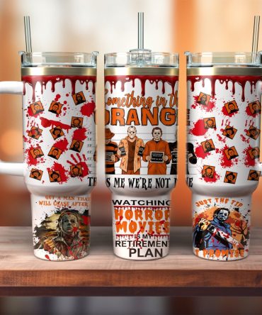 Horror Movie Characters Movies Custom Stanley Quencher 40Oz Stainless Steel Tumbler With Handle