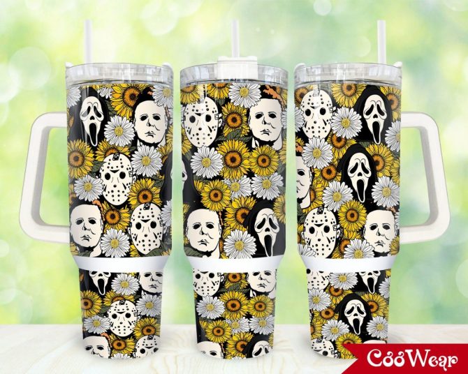Horror Movies Characters Movies Custom Stanley Quencher 40Oz Stainless Steel Tumbler With Handle