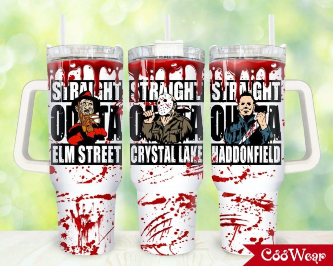 Horror Movies Characters Movies Custom Stanley Quencher 40Oz Stainless Steel Tumbler With Handle