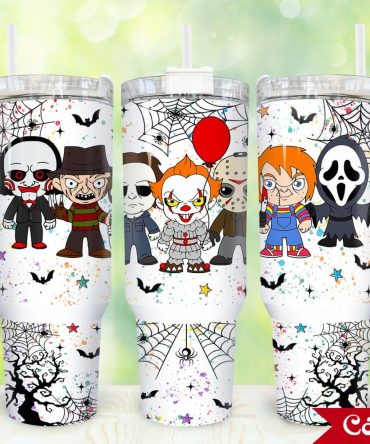 Horror Movies Characters Movies Custom Stanley Quencher 40Oz Stainless Steel Tumbler With Handle