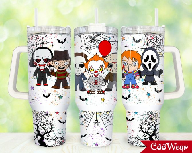 Horror Movies Characters Movies Custom Stanley Quencher 40Oz Stainless Steel Tumbler With Handle