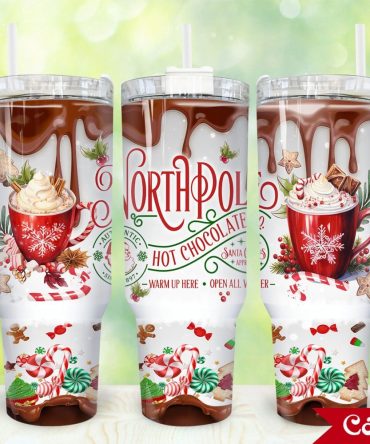 Hot Chocolate Custom Stanley Quencher 40Oz Stainless Steel Tumbler With Handle