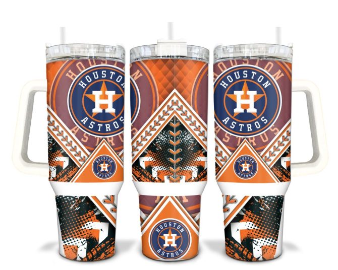 Houston Astros Mlb Custom Stanley Quencher 40Oz Stainless Steel Tumbler With Handle